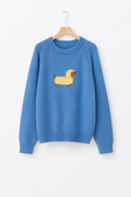 Warm pup knit jumper dog blue