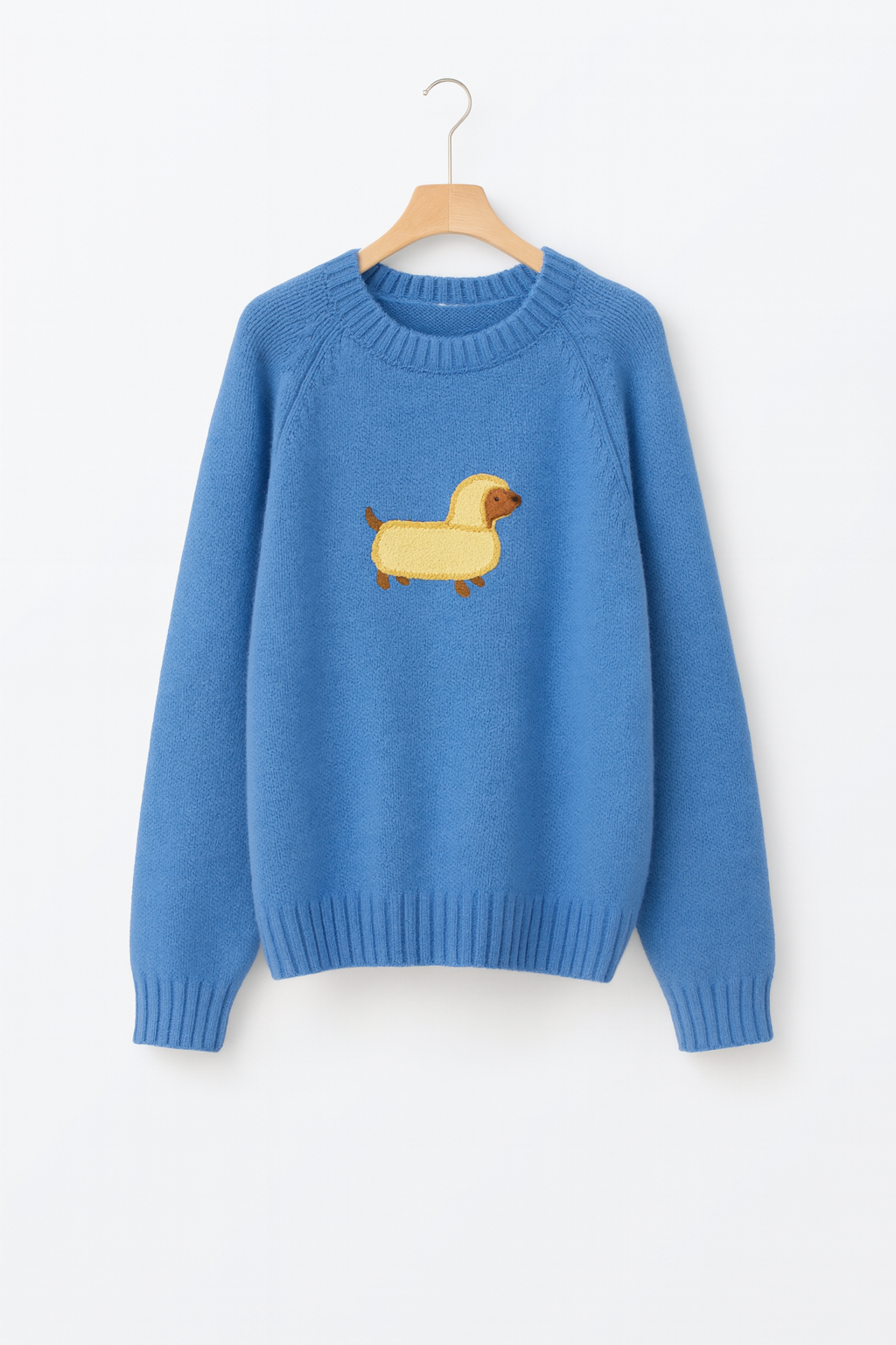 Warm pup knit jumper dog blue